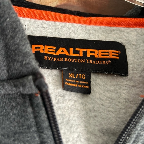 Realtree Gray and Orange Zip Up Hoodie XL - Picture 4 of 16